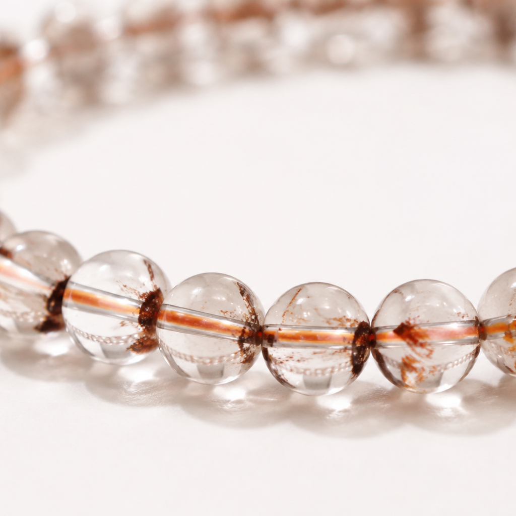Brazilian Red Phantom Quartz Bracelet – 7mm