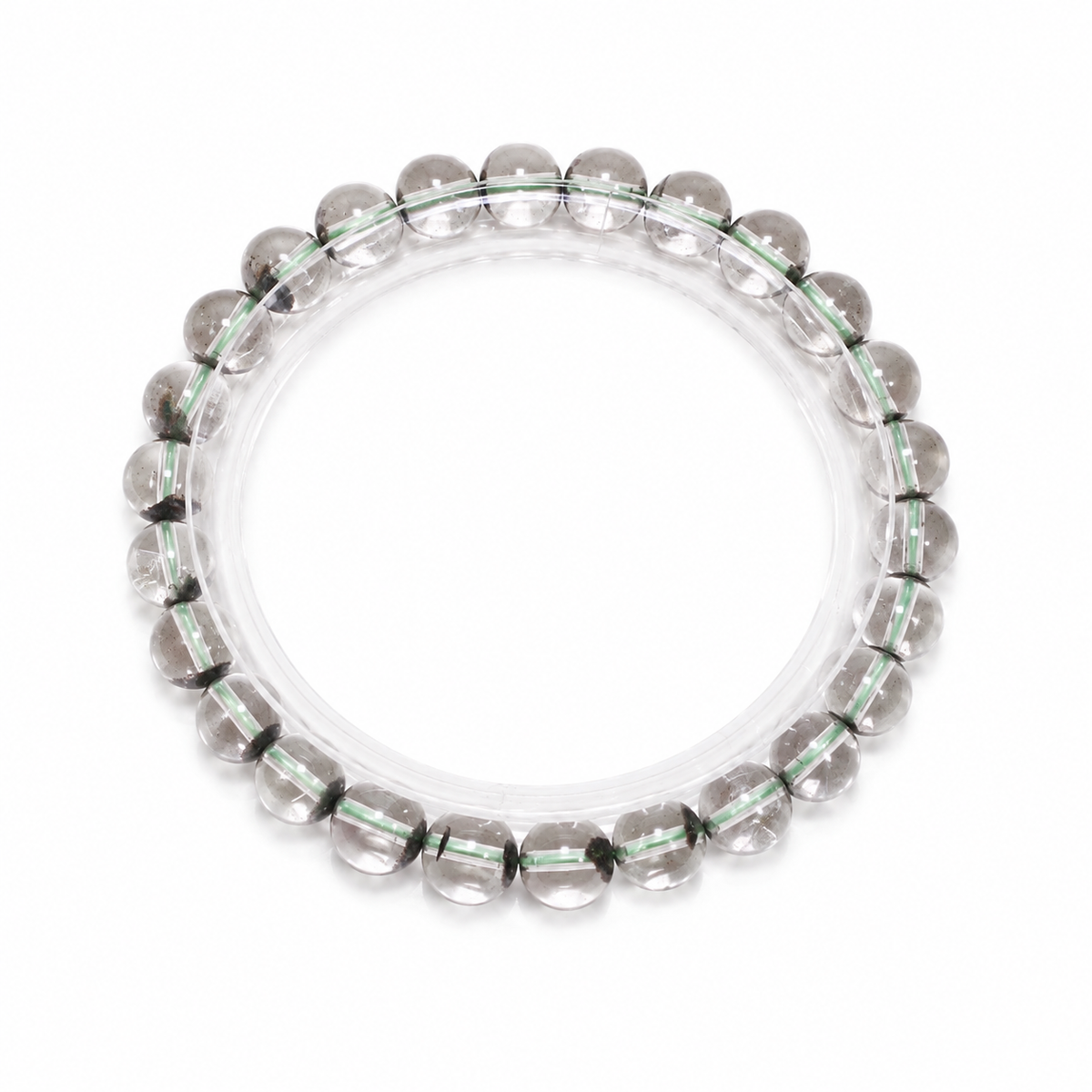 Brazilian Green Phantom Quartz Bracelet – 7–8mm