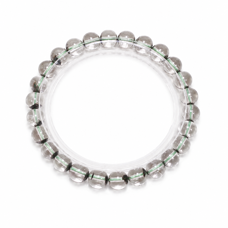 Brazilian Green Phantom Quartz Bracelet – 7–8mm