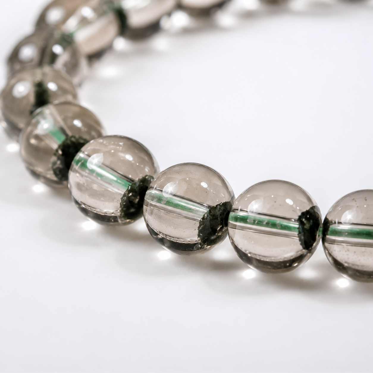 Brazilian Green Phantom Quartz Bracelet – 7–8mm
