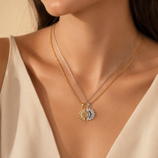 Celestial Sun & Moon Necklace