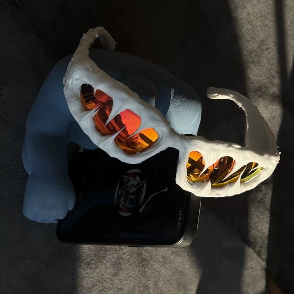 Fang Sunglasses – Punk Y2K Shield Shades