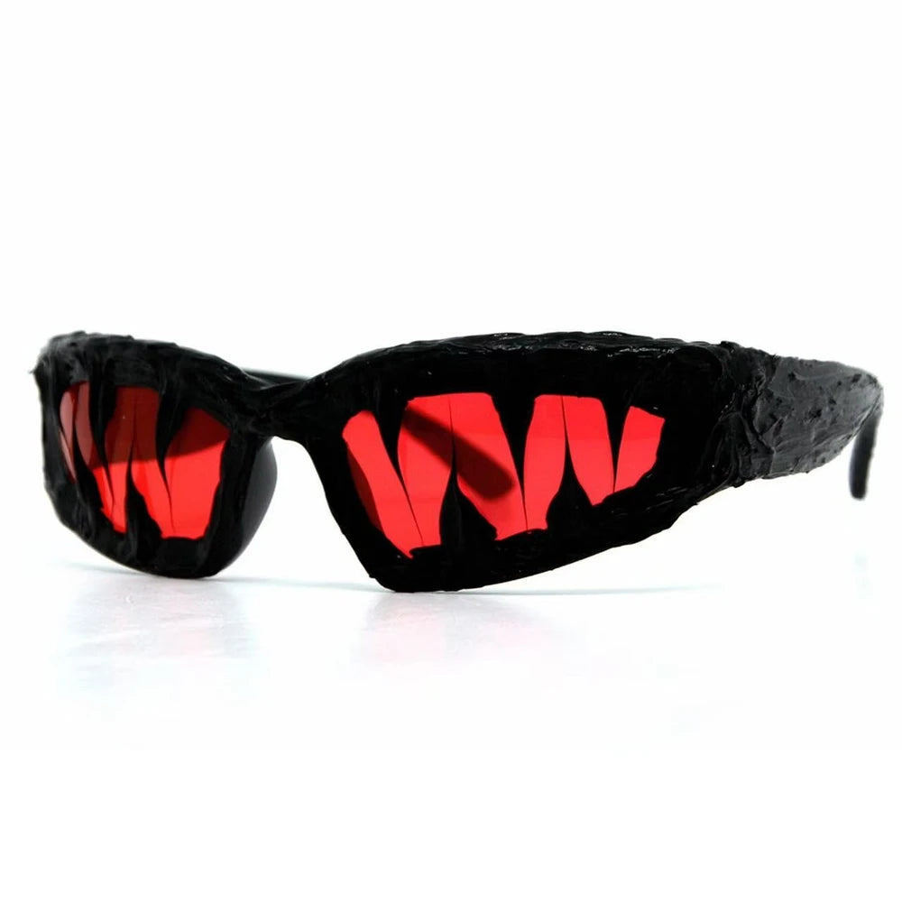 Fang Sunglasses – Punk Y2K Shield Shades