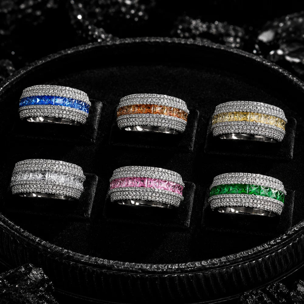 ced Out Statement Ring – 6 Color Collection