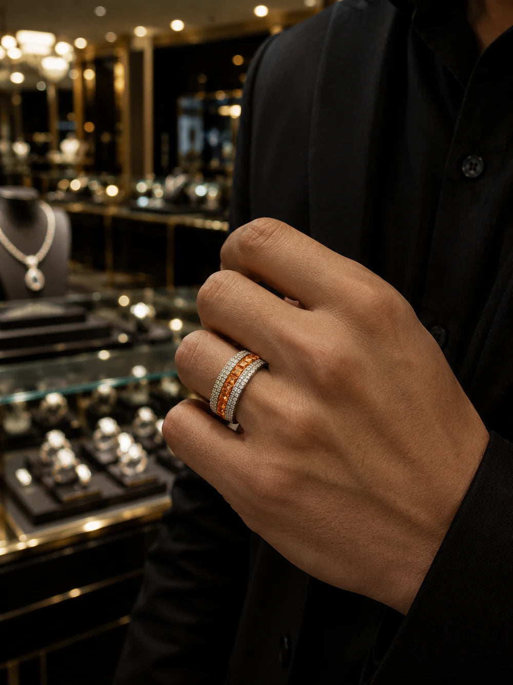 ced Out Statement Ring – 6 Color Collection