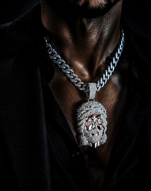 Vintage Thorn Face Pendant Chain