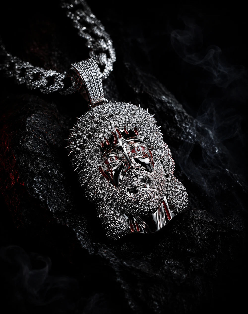 Vintage Thorn Face Pendant Chain
