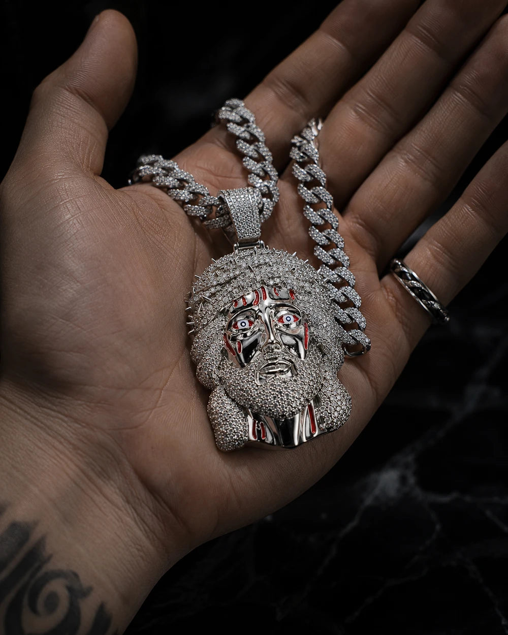 Vintage Thorn Face Pendant Chain