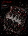 Dark Rose Gothic Press-On Nails – Punk Luxury Nail Art Set