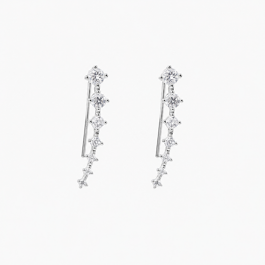 Luna Crystal Ear Climber Earrings