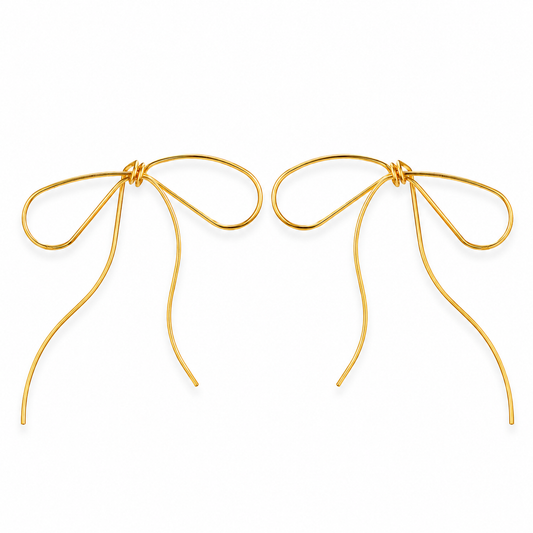 Lina Bow Drop Earrings