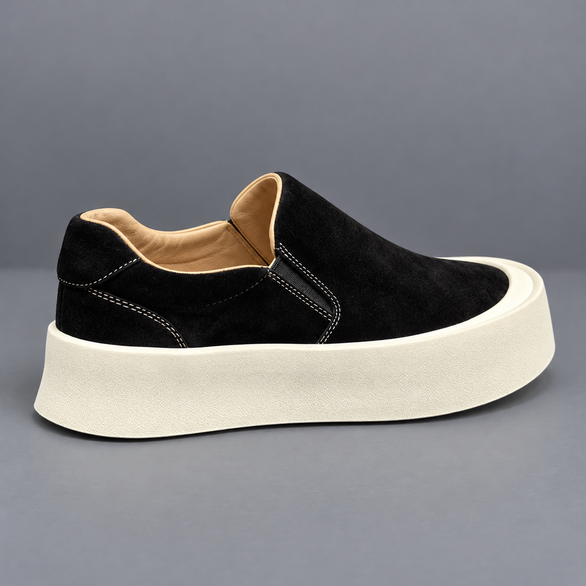 Men’s Handmade Vintage-Style Cowhide Suede Loafers