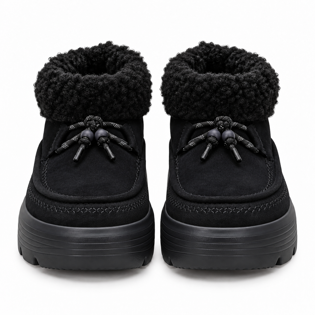 Women's Plush-Cuff Platform Ankle Boots