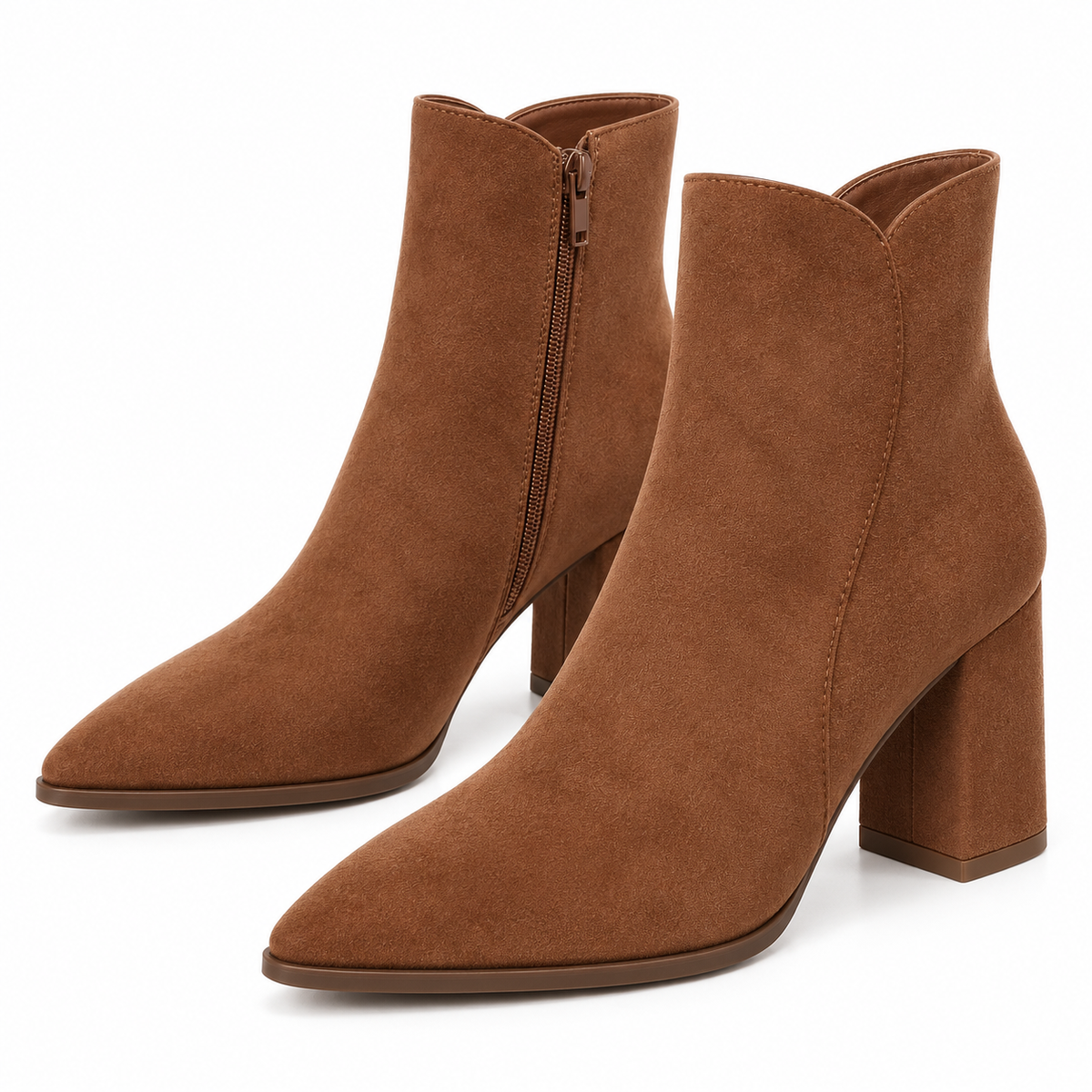 Women's Pointed-Toe Block Heel Ankle Boots
