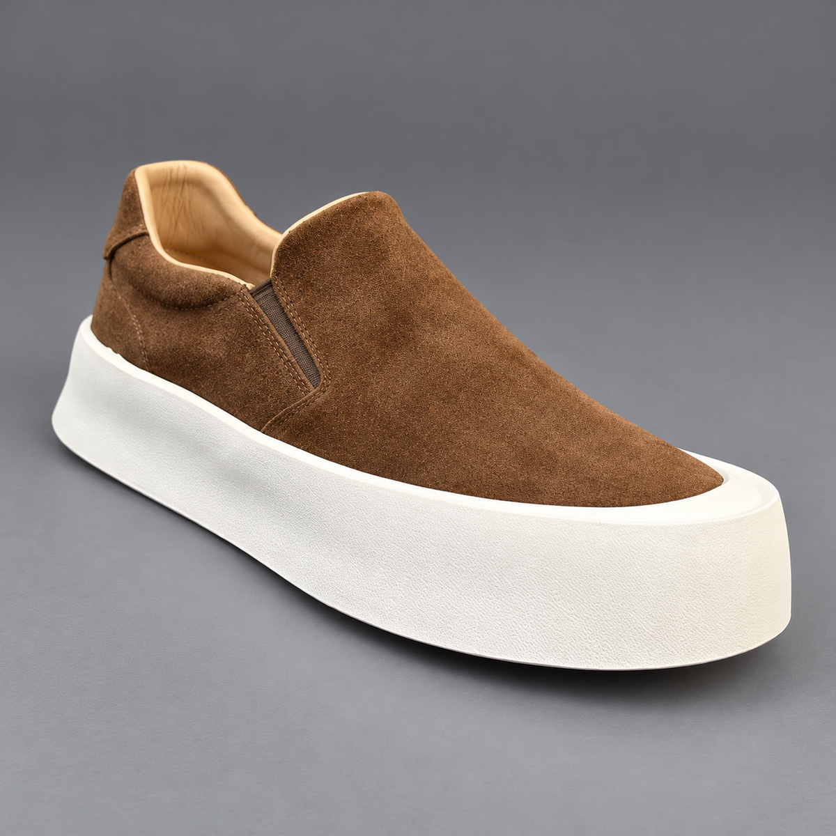 Men’s Handmade Vintage-Style Cowhide Suede Loafers