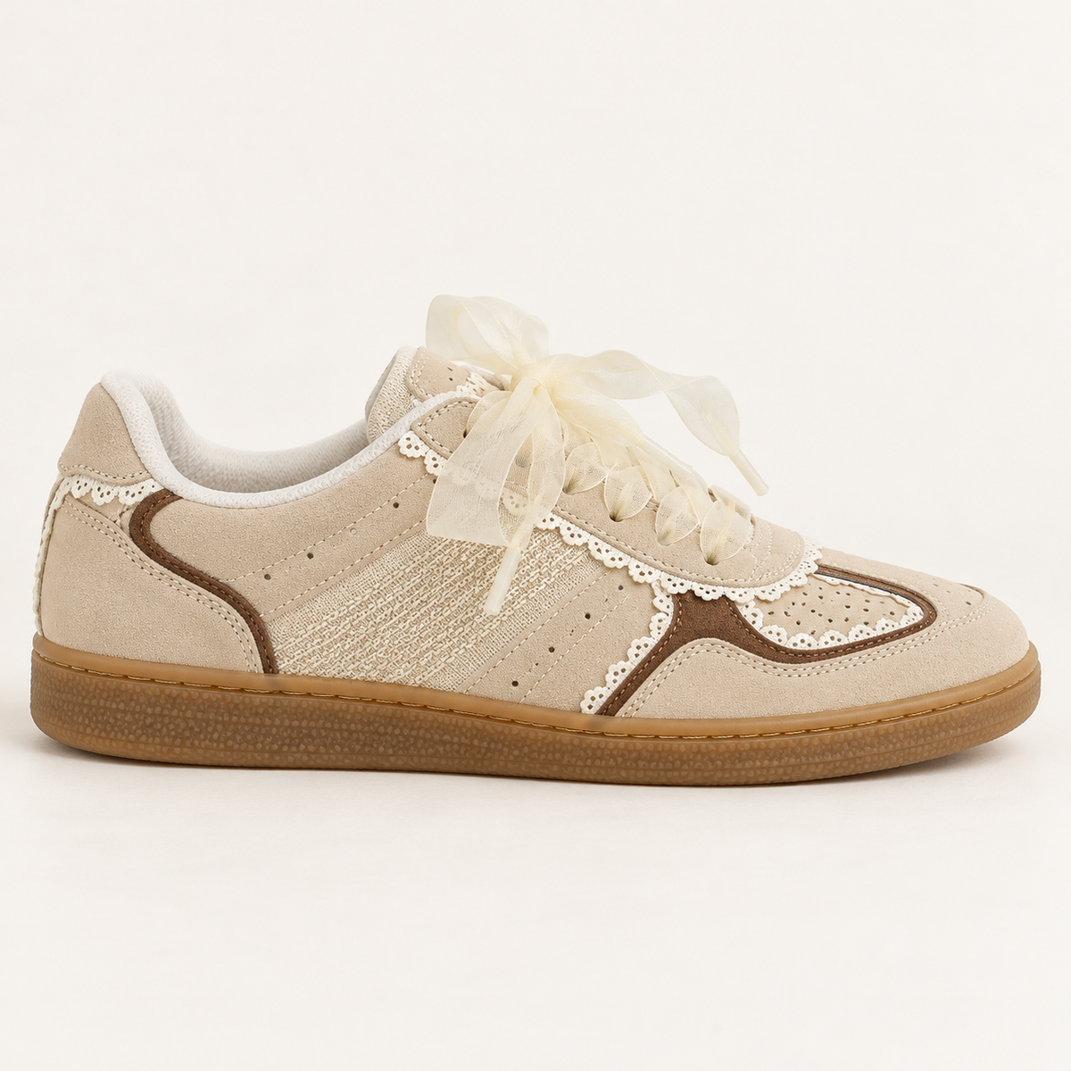 Women's Lace-Detail Ribbon Sneakers