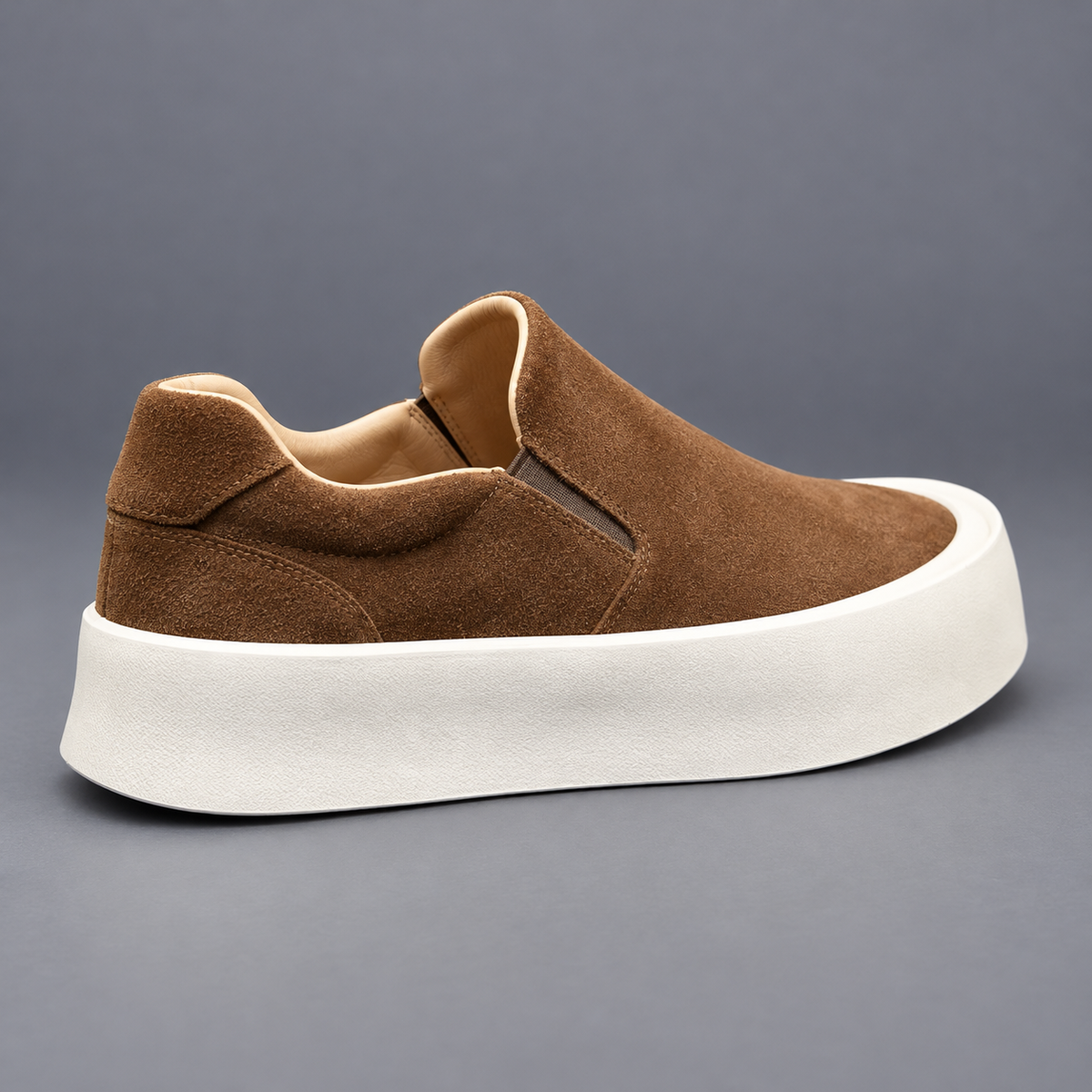 Men’s Handmade Vintage-Style Cowhide Suede Loafers