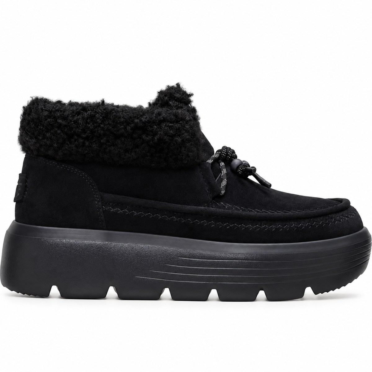 Women's Plush-Cuff Platform Ankle Boots