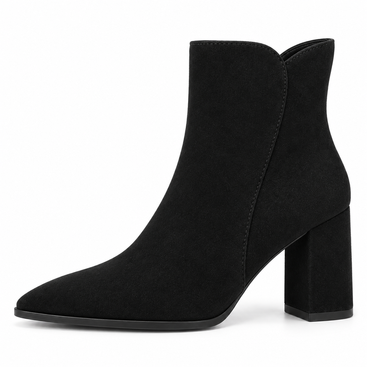 Women's Pointed-Toe Block Heel Ankle Boots