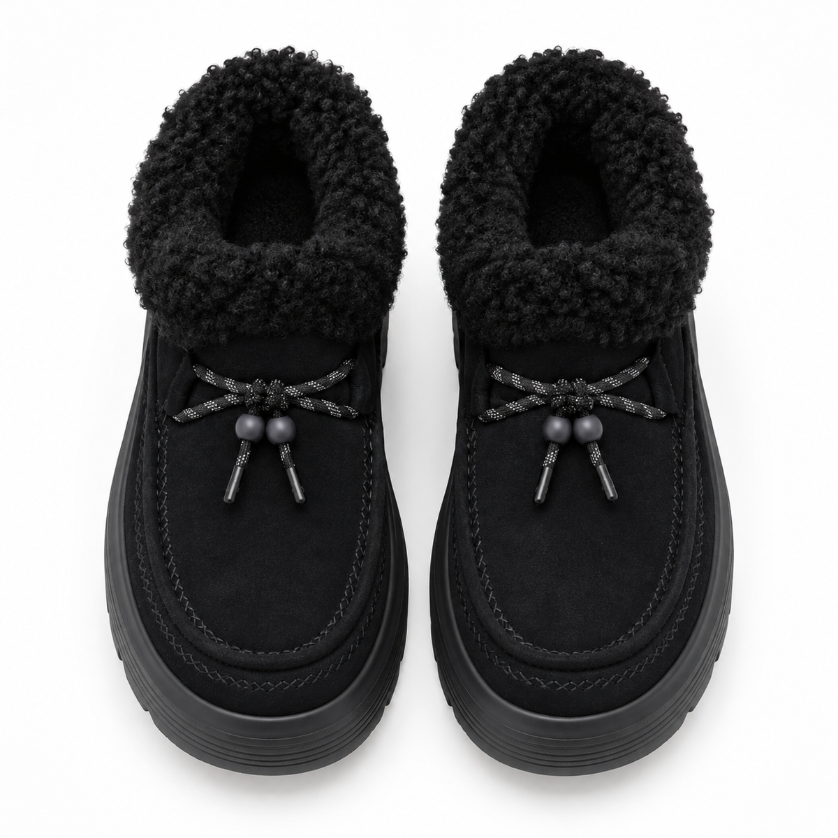 Women's Plush-Cuff Platform Ankle Boots