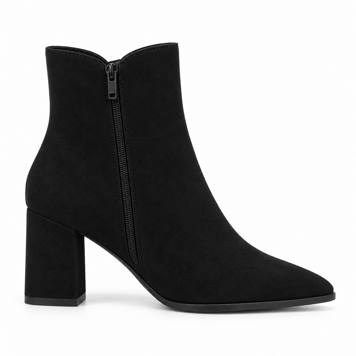 Women's Pointed-Toe Block Heel Ankle Boots