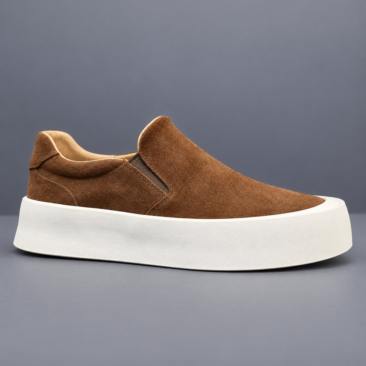 Men’s Handmade Vintage-Style Cowhide Suede Loafers