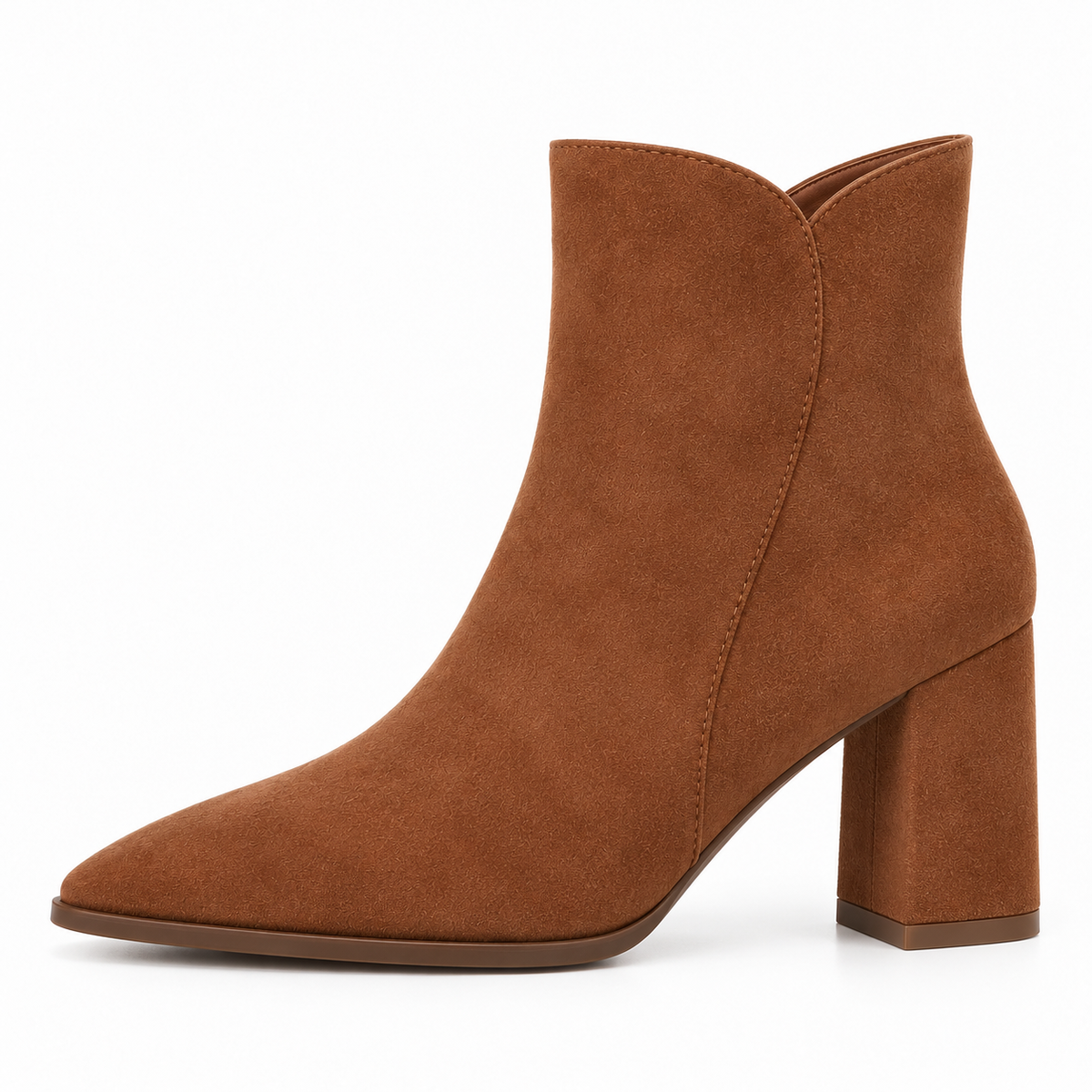 Women's Pointed-Toe Block Heel Ankle Boots