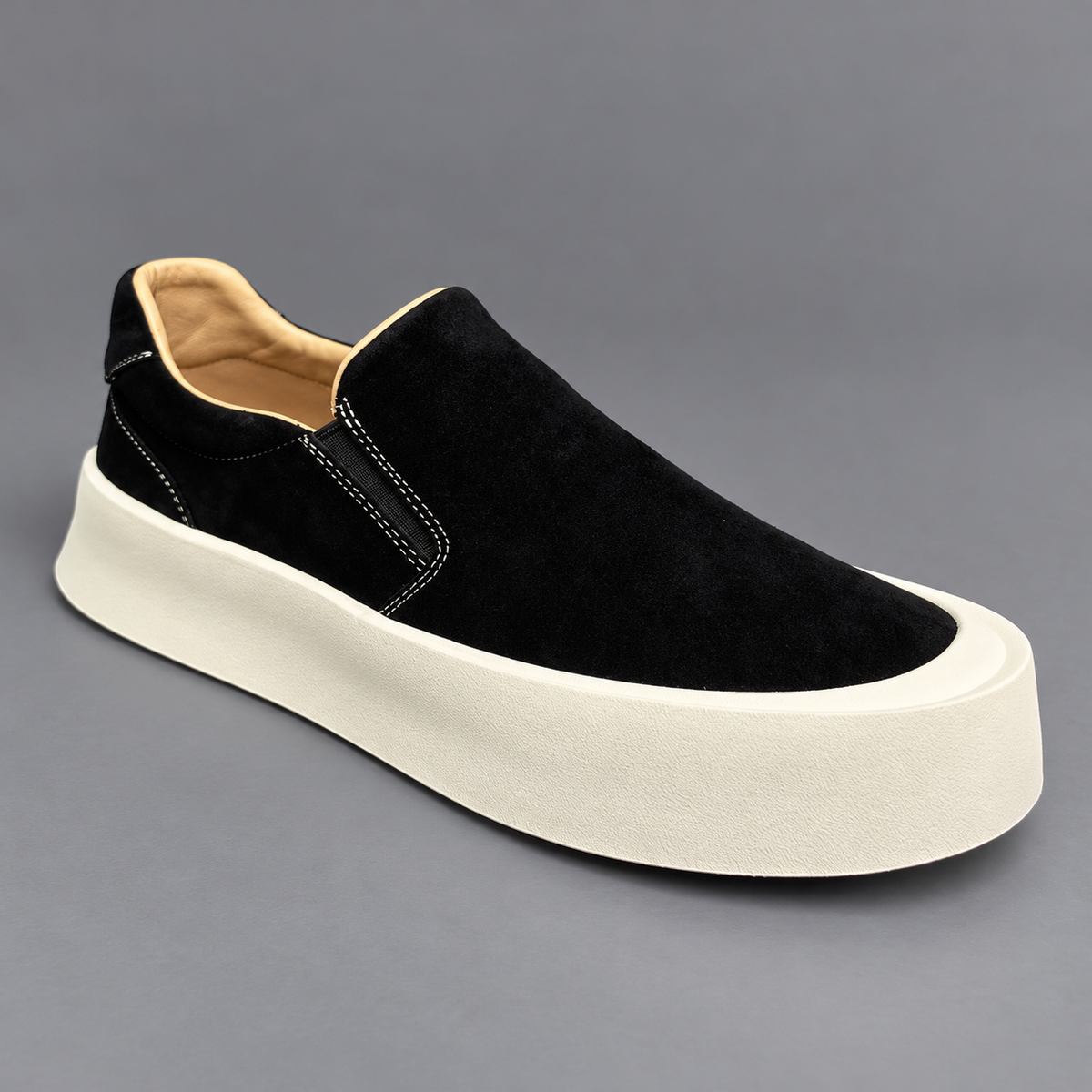 Men’s Handmade Vintage-Style Cowhide Suede Loafers