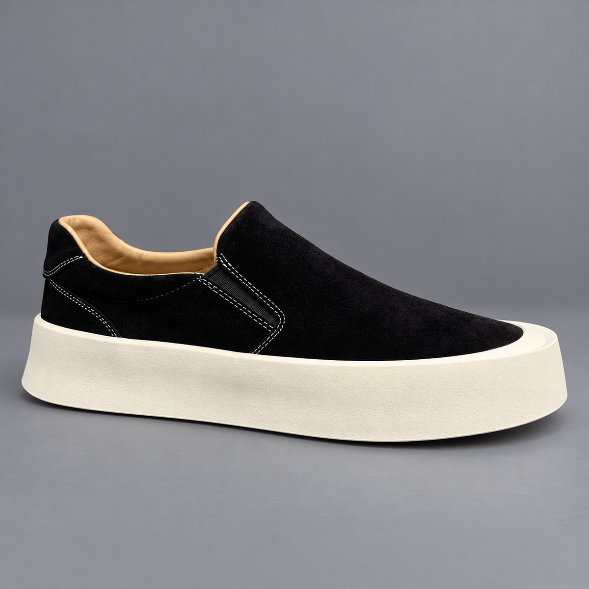 Men’s Handmade Vintage-Style Cowhide Suede Loafers