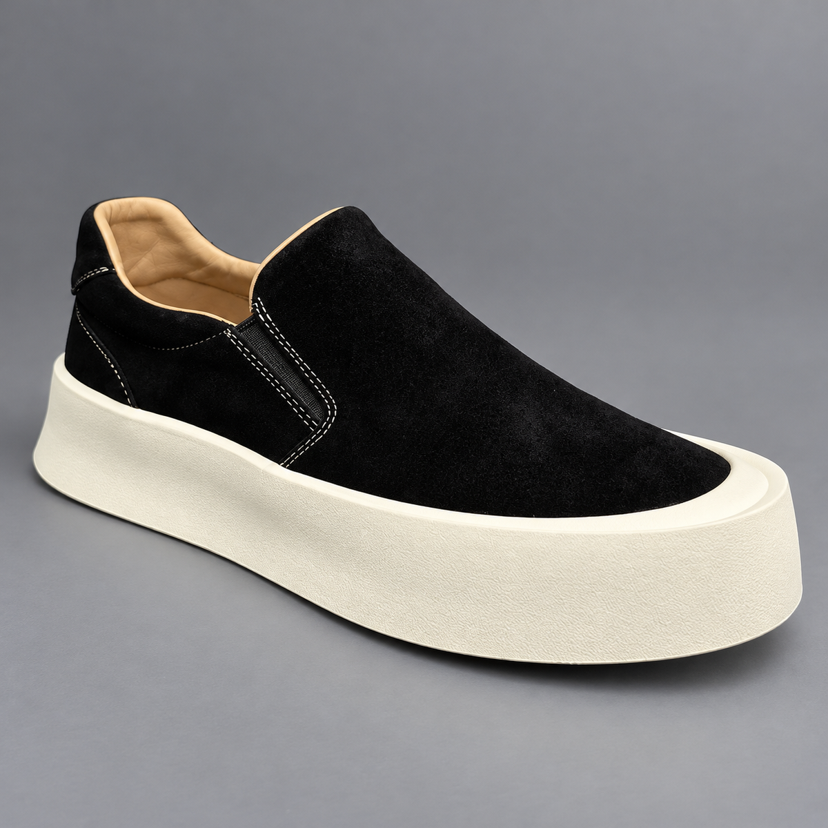 Men’s Handmade Vintage-Style Cowhide Suede Loafers