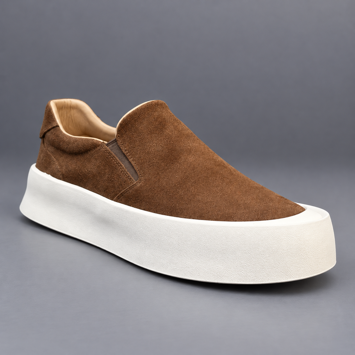Men’s Handmade Vintage-Style Cowhide Suede Loafers