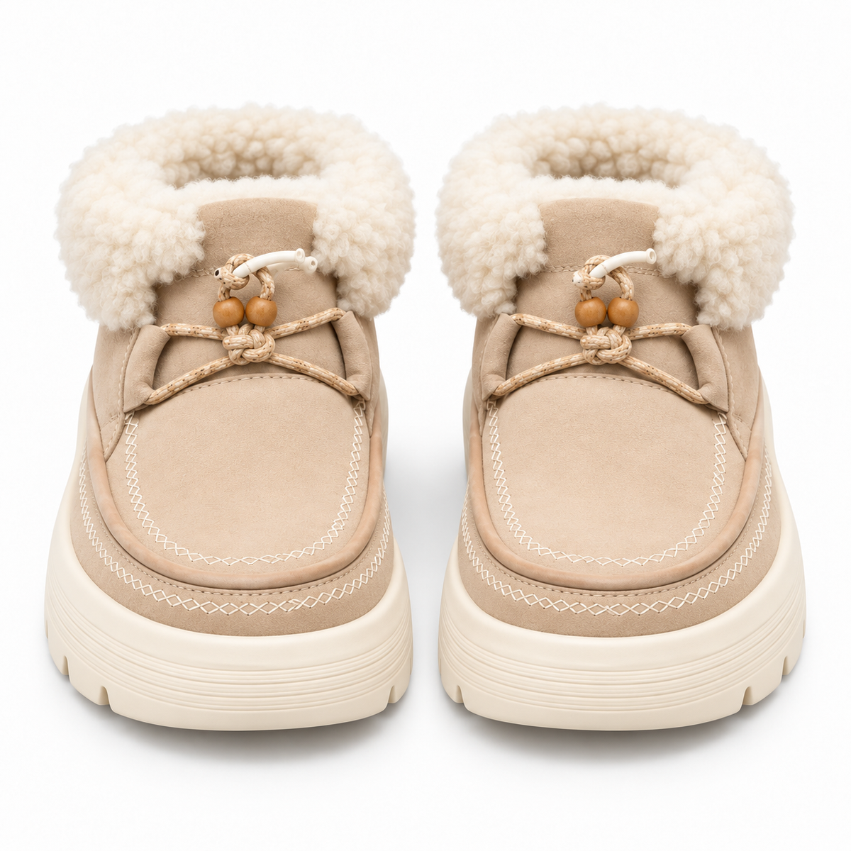 Women's Plush-Cuff Platform Ankle Boots
