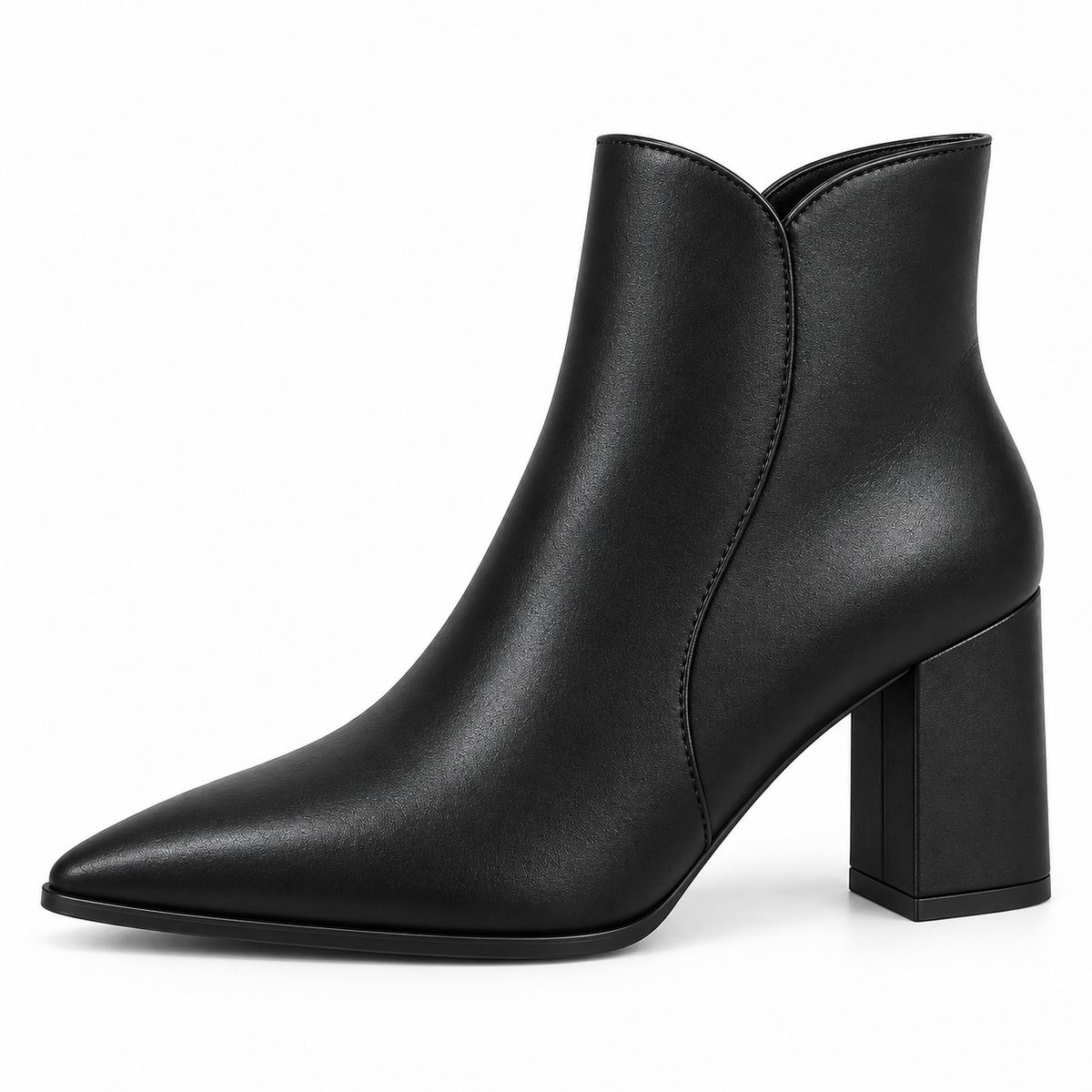 Women's Pointed-Toe Block Heel Ankle Boots