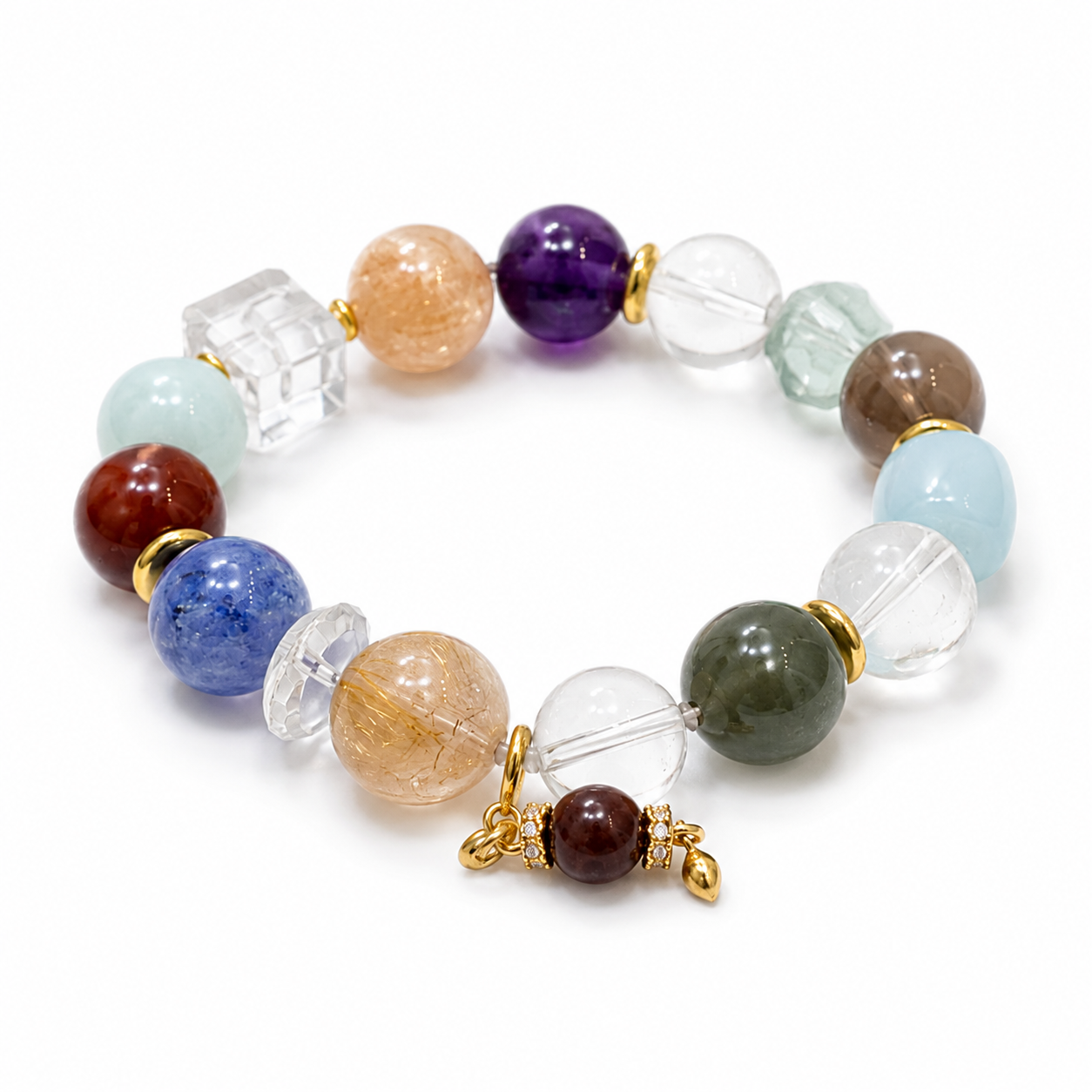 Pastel Harmony — Mixed Crystal Bracelet