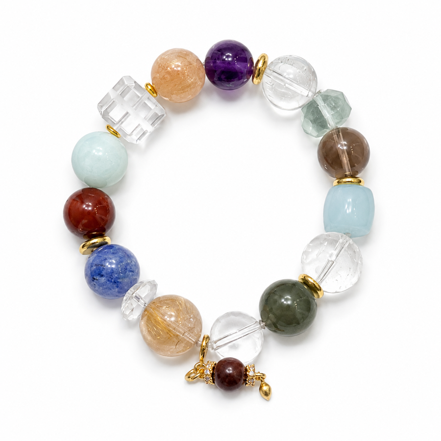Pastel Harmony — Mixed Crystal Bracelet