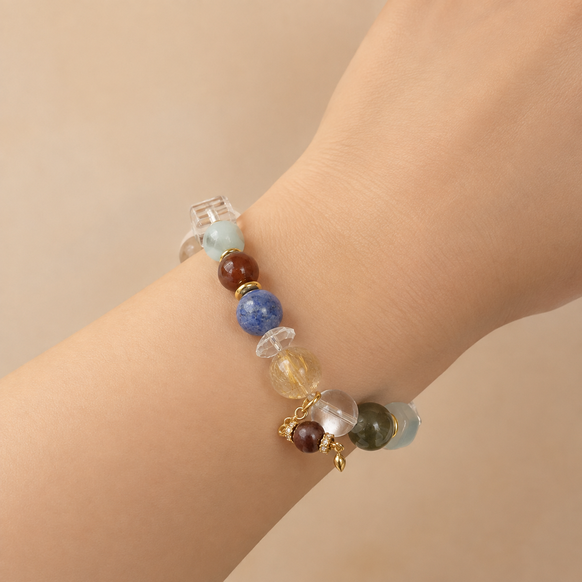 Pastel Harmony — Mixed Crystal Bracelet