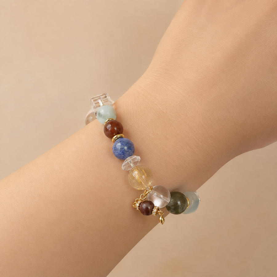 Pastel Harmony — Mixed Crystal Bracelet
