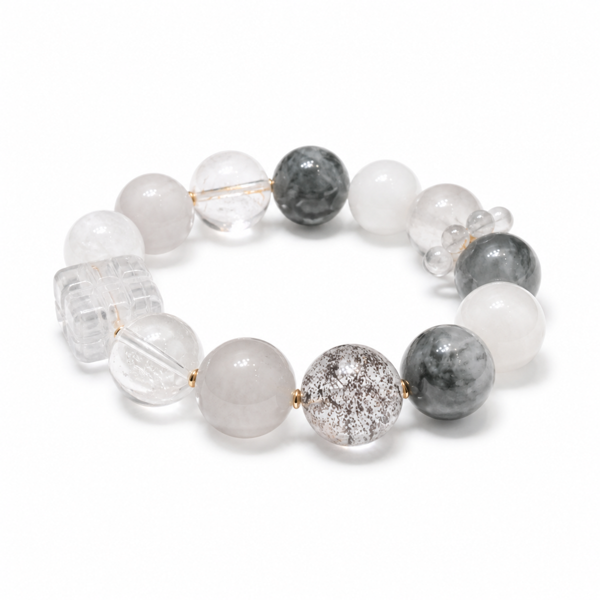 Silver Mist — Multi-Gemstone Crystal Bracelet