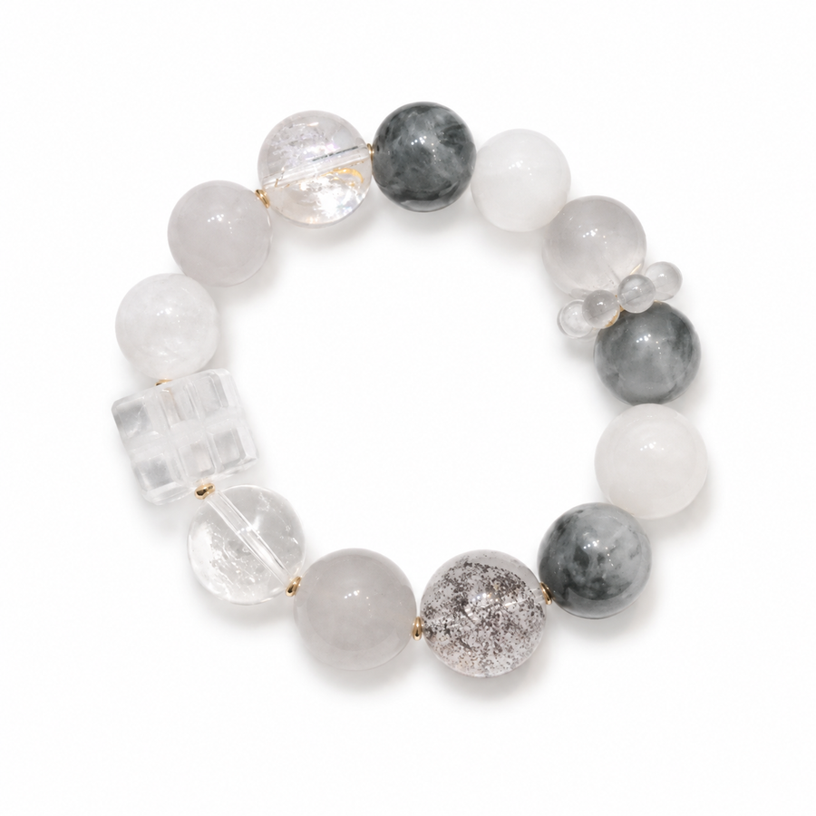 Silver Mist — Multi-Gemstone Crystal Bracelet