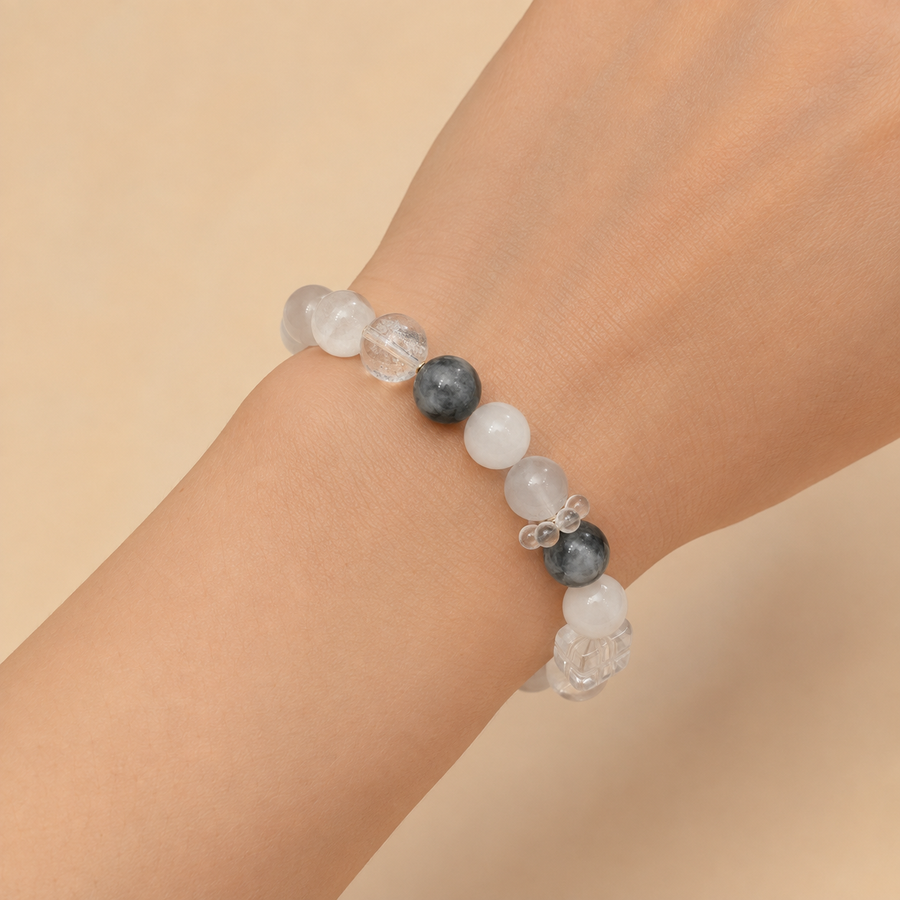 Silver Mist — Multi-Gemstone Crystal Bracelet